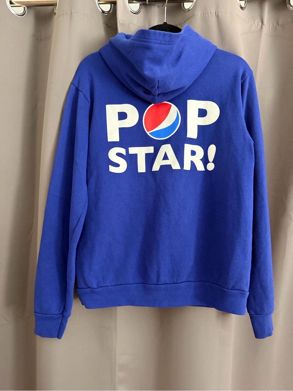 Vintage unisex American Apparel Royal Blue "POP STAR!" Hoodie